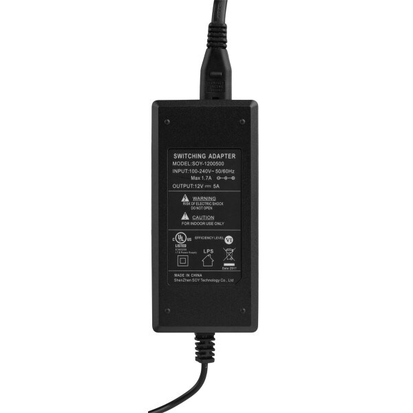 Main product image for 12 VDC 5A Switching Power Supply with 2.5 x 5. 120-056